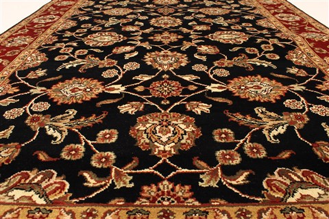 Jaipur Black Hand Knotted 50 X 70 Area Rug 250-28281 Image 3
