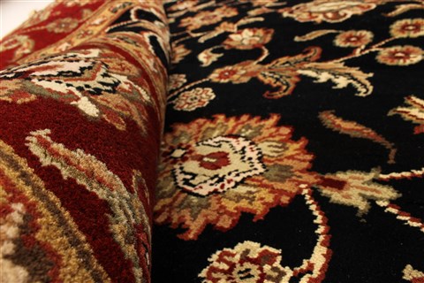 Jaipur Black Hand Knotted 50 X 70 Area Rug 250-28281 Image 6