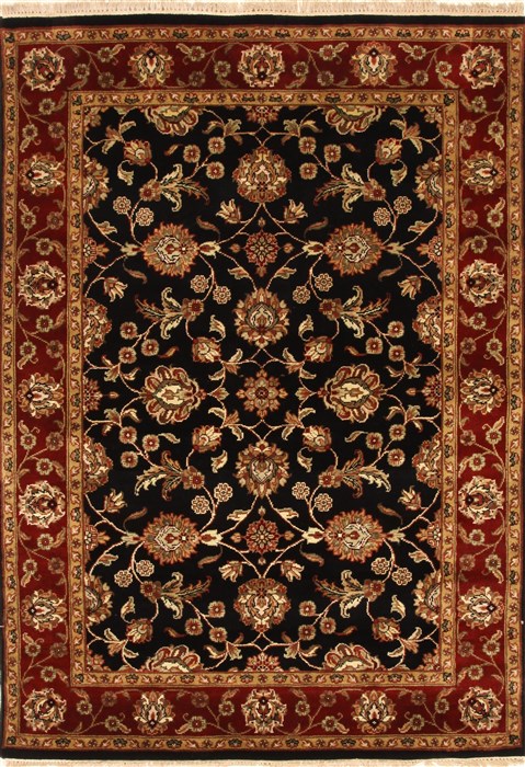 Jaipur Black Hand Knotted 50 X 70 Area Rug 250-28281 Image 0