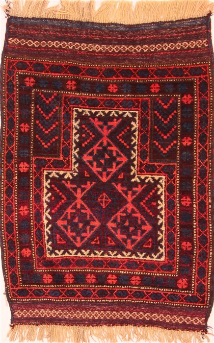 Baluch Blue Hand Knotted 30 X 47 Area Rug 100-28291 Image 0