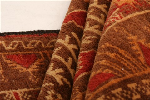 Baluch Red Hand Knotted 210 X 49 Area Rug 253-28292 Image 2