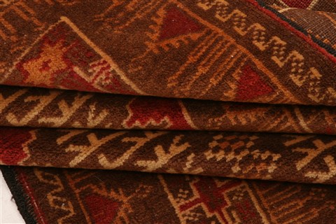 Baluch Red Hand Knotted 210 X 49 Area Rug 253-28292 Image 3