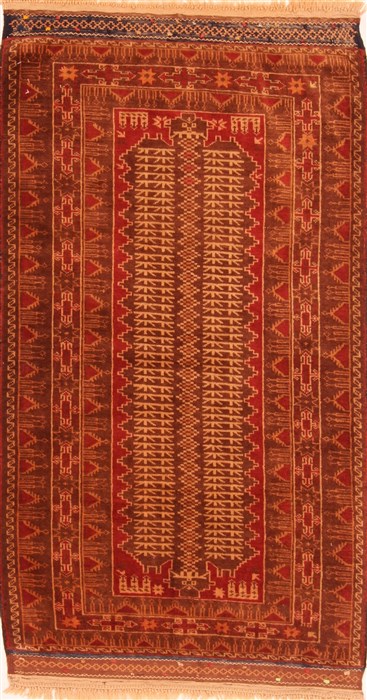 Baluch Red Hand Knotted 210 X 49 Area Rug 253-28292 Image 0