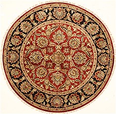 Jaipur Red Round Hand Knotted 6'0" X 6'0"  Area Rug 250-28293