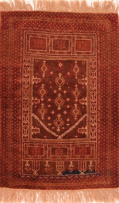 Baluch Red Hand Knotted 30 X 47 Area Rug 100-28294 Image 0
