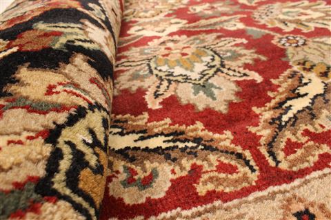 Jaipur Red Round Hand Knotted 60 X 60 Area Rug 250-28295 Image 4
