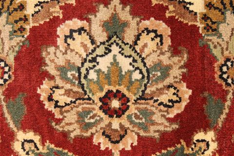 Jaipur Red Round Hand Knotted 60 X 60 Area Rug 250-28295 Image 7