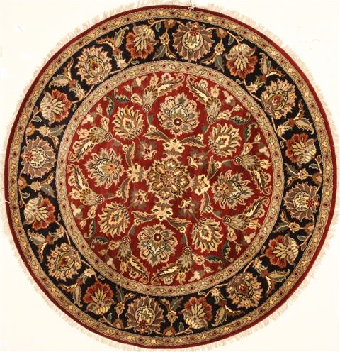 Jaipur Red Round Hand Knotted 60 X 60 Area Rug 250-28295 Image 0
