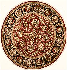 Jaipur Red Round Hand Knotted 6'0" X 6'0"  Area Rug 250-28295