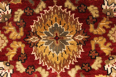 Jaipur Red Round Hand Knotted 60 X 60 Area Rug 250-28296 Image 1