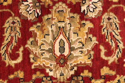Jaipur Red Round Hand Knotted 60 X 60 Area Rug 250-28296 Image 3