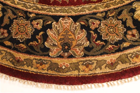 Jaipur Beige Round Hand Knotted 70 X 70 Area Rug 250-28297 Image 1