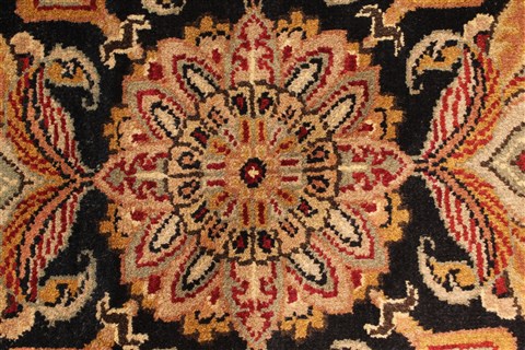 Jaipur Black Round Hand Knotted 70 X 70 Area Rug 250-28298 Image 1