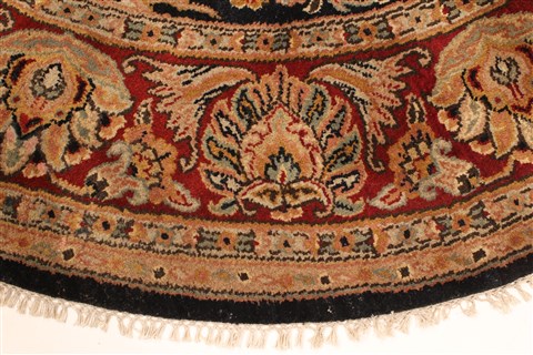 Jaipur Black Round Hand Knotted 70 X 70 Area Rug 250-28298 Image 2