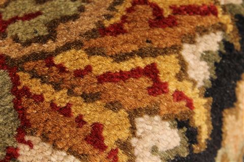 Jaipur Beige Round Hand Knotted 60 X 60 Area Rug 250-28299 Image 6