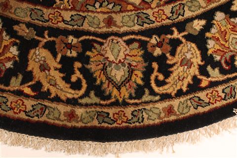 Jaipur Beige Round Hand Knotted 60 X 60 Area Rug 250-28299 Image 9