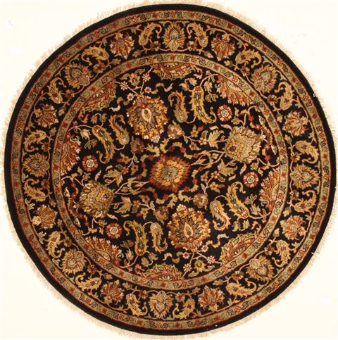 Jaipur Beige Round Hand Knotted 60 X 60 Area Rug 250-28299 Image 0