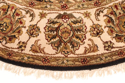 Jaipur Black Round Hand Knotted 60 X 60 Area Rug 250-28301 Image 2