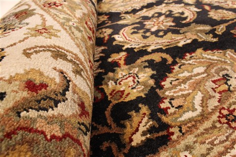 Jaipur Black Round Hand Knotted 60 X 60 Area Rug 250-28301 Image 5