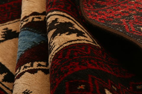 Baluch Red Hand Knotted 210 X 43 Area Rug 253-28303 Image 2