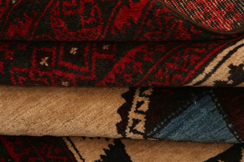 Baluch Red Hand Knotted 210 X 43 Area Rug 253-28303 Image 3