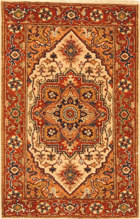 Serapi Beige Hand Knotted 20 X 30 Area Rug 250-28304 Image 0
