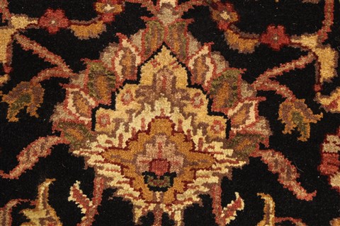 Jaipur Black Round Hand Knotted 60 X 60 Area Rug 250-28306 Image 7