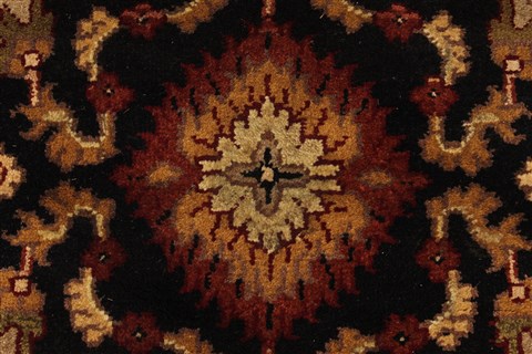Jaipur Black Round Hand Knotted 60 X 60 Area Rug 250-28306 Image 9