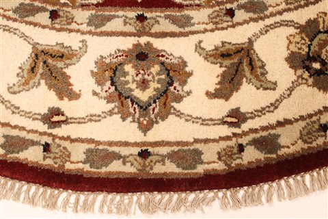 Jaipur Red Round Hand Knotted 59 X 59 Area Rug 250-28307 Image 7