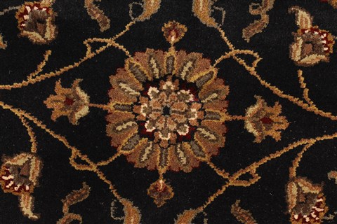 Jaipur Black Round Hand Knotted 60 X 60 Area Rug 250-28309 Image 10