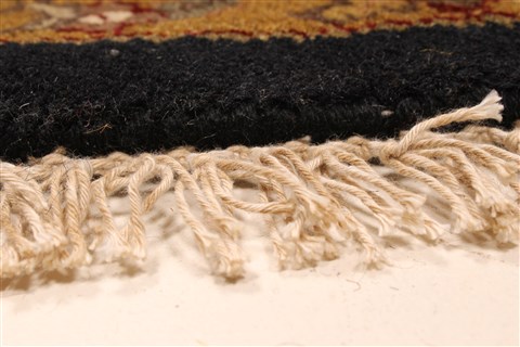 Jaipur Black Round Hand Knotted 60 X 60 Area Rug 250-28309 Image 9