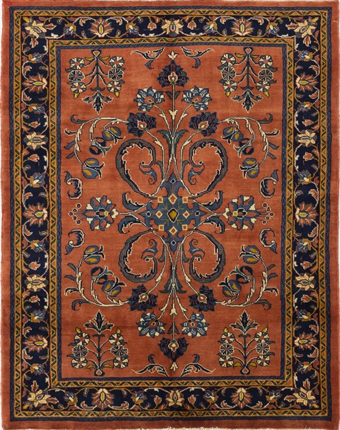 Sarouk Red Hand Knotted 53 X 89  Area Rug 500-28313 Image 0