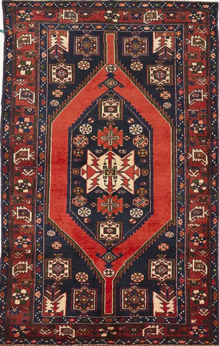 Hamedan Black Hand Knotted 42 X 610  Area Rug 500-28315 Image 0