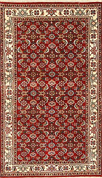 Indian Mahi Beige Rectangle 3x5 ft Wool Carpet 28316