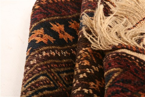 Baluch Red Hand Knotted 211 X 47 Area Rug 253-28317 Image 2