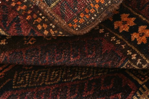 Baluch Red Hand Knotted 211 X 47 Area Rug 253-28317 Image 4