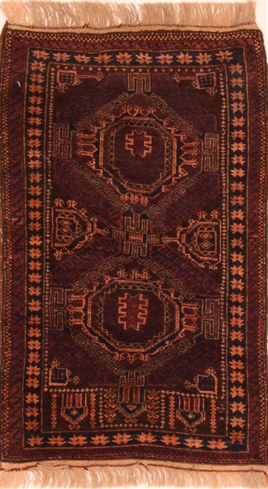 Baluch Red Hand Knotted 211 X 47 Area Rug 253-28317 Image 0