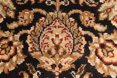 Jaipur Black Square Hand Knotted 30 X 30 Area Rug 250-28318 Image 1