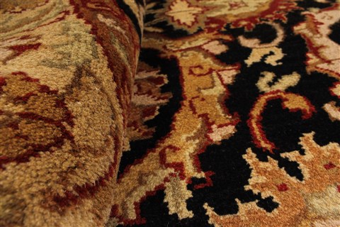 Jaipur Black Round Hand Knotted 39 X 39 Area Rug 250-28321 Image 4