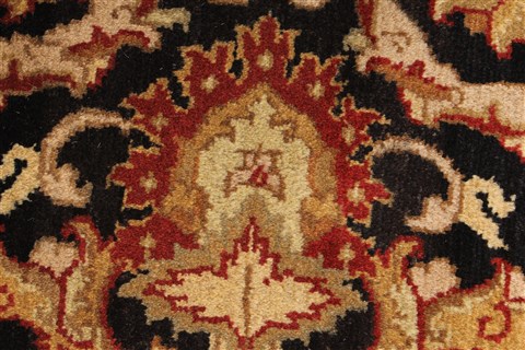 Jaipur Black Round Hand Knotted 39 X 39 Area Rug 250-28321 Image 7