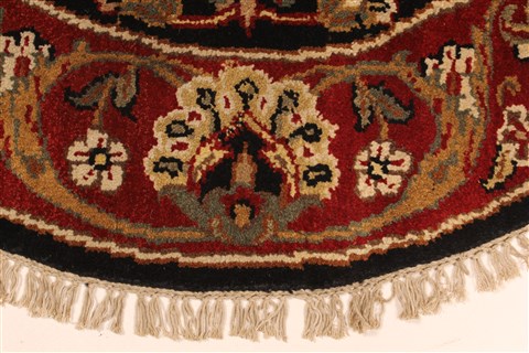 Jaipur Black Round Hand Knotted 30 X 30 Area Rug 250-28323 Image 2