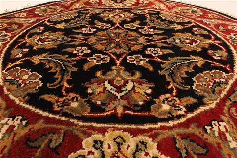 Jaipur Black Round Hand Knotted 30 X 30 Area Rug 250-28323 Image 3