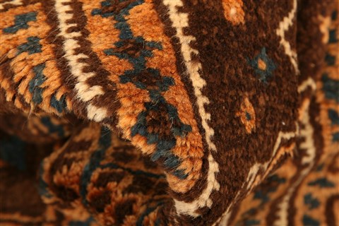 Baluch Brown Hand Knotted 30 X 47 Area Rug 253-28324 Image 1