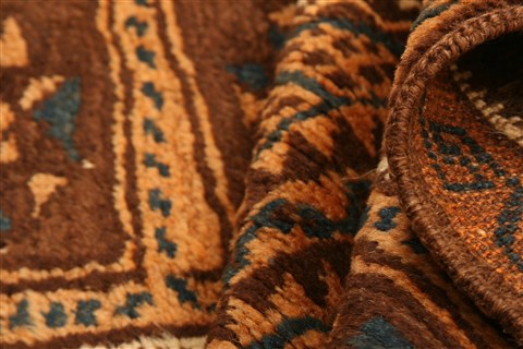 Baluch Brown Hand Knotted 30 X 47 Area Rug 253-28324 Image 2