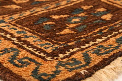 Baluch Brown Hand Knotted 30 X 47 Area Rug 253-28324 Image 5