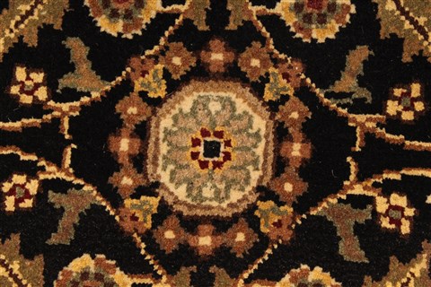 Jaipur Black Round Hand Knotted 40 X 40 Area Rug 250-28327 Image 1