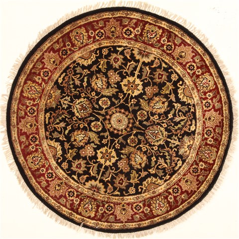 Jaipur Black Round Hand Knotted 40 X 40 Area Rug 250-28327 Image 0