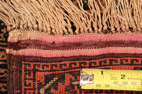 Baluch Orange Hand Knotted 210 X 42 Area Rug 253-28328 Image 4