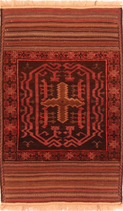 Baluch Brown Hand Knotted 210 X 41 Area Rug 100-28329 Image 0
