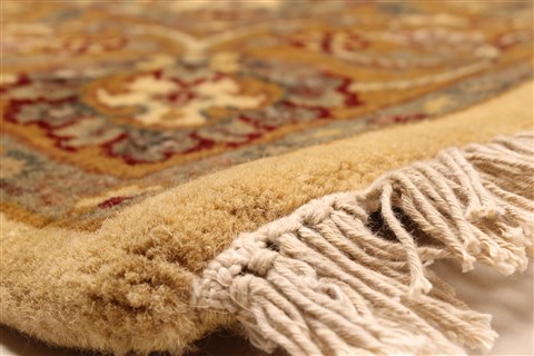 Jaipur Yellow Square Hand Knotted 40 X 40 Area Rug 250-28331 Image 10